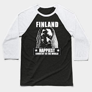 Finland Happiest Country In The World Baseball T-Shirt